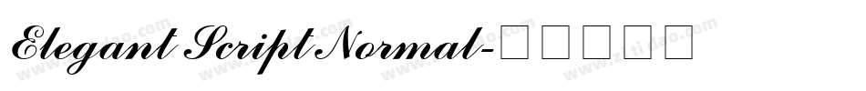 Elegant Script Normal字体转换